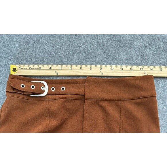 INC Belted Wide Leg Trousers 4P Brown Career Minimalist Clean Girl Workwear - Picture 3 of 10